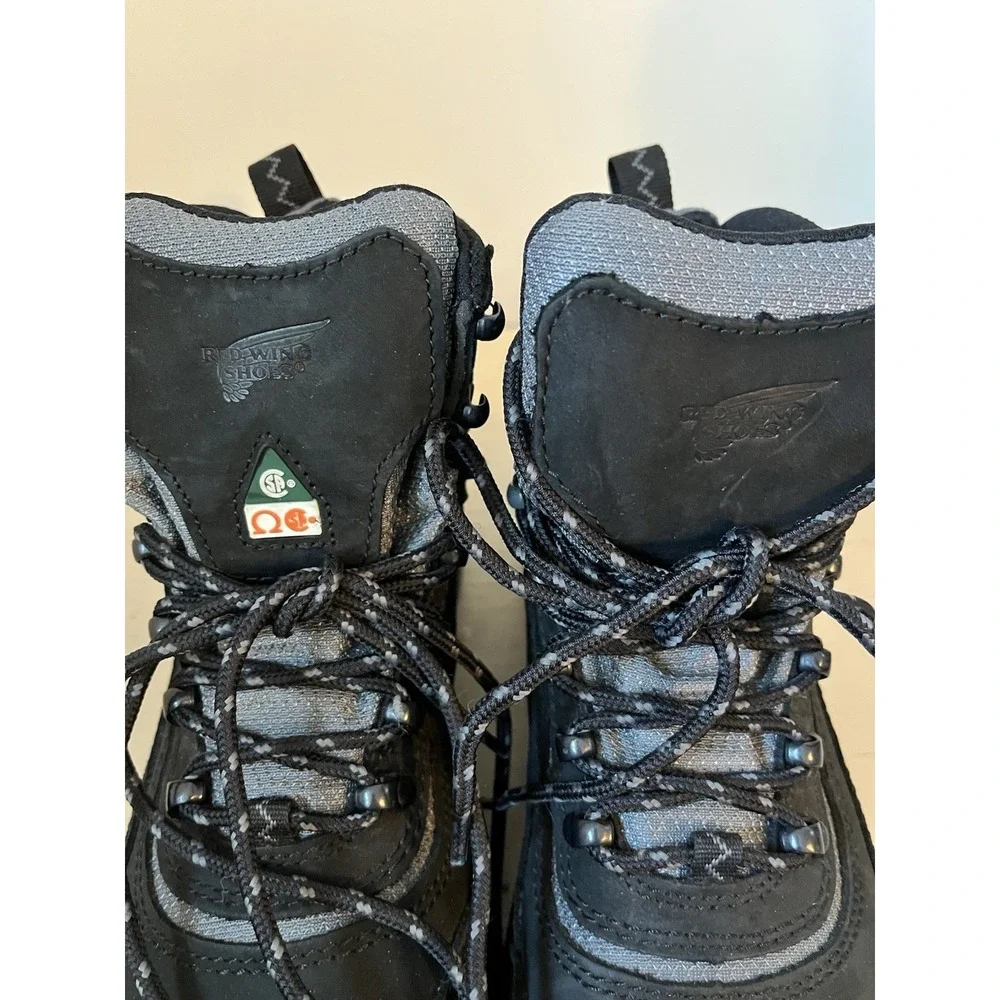 Red Wing Women's Tradesman, 6‎ Inch Safety Toe, Waterproof, Size 7.5 Black  3542
